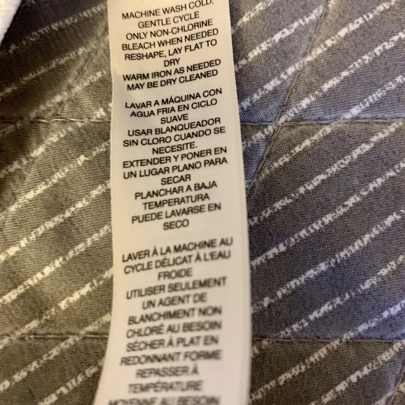 WHBM 3/4 sleeve Chevron Metallic striped sweater - Picture 5 of 5